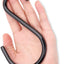 12 Ganchos en S negros 5.5" goma para colgar