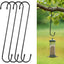 Ganchos S 12pulg metal negro para plantas colgantes y campanillas