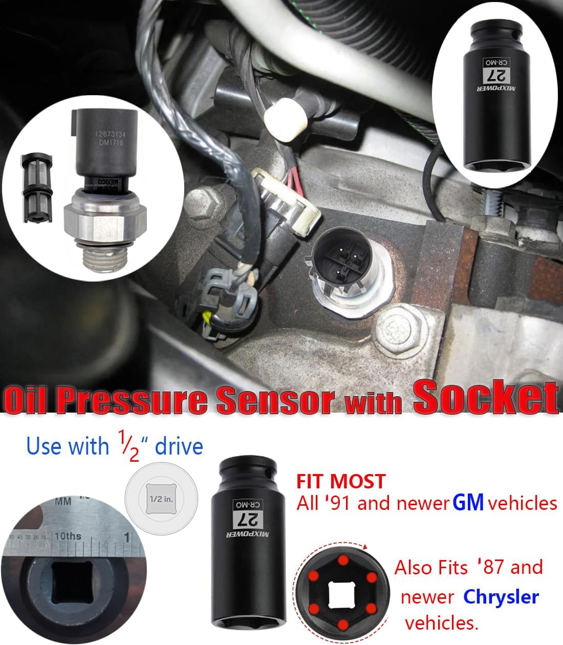 Sensor presión aceite Chevy GMC 09-20