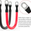 Cable batería 4AWG cobre puro 3/8pulg terminales set inversor