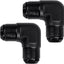 Adaptador aluminio negro 90 grados 2 pzas