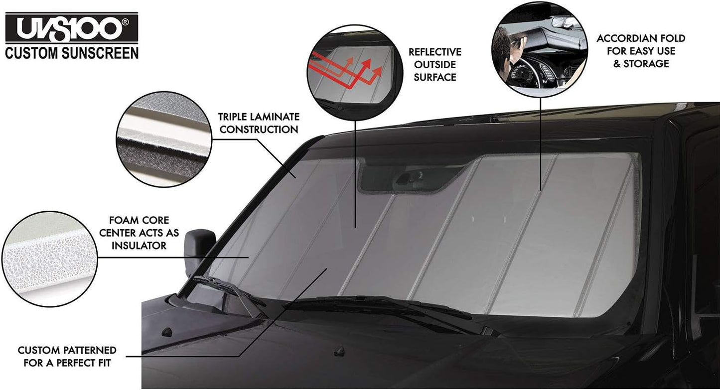 Protector solar UV11511SV comp BMW Serie 5 plateado