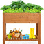 Jardinera elevada de madera para jardín 39x15x33pulg con forro