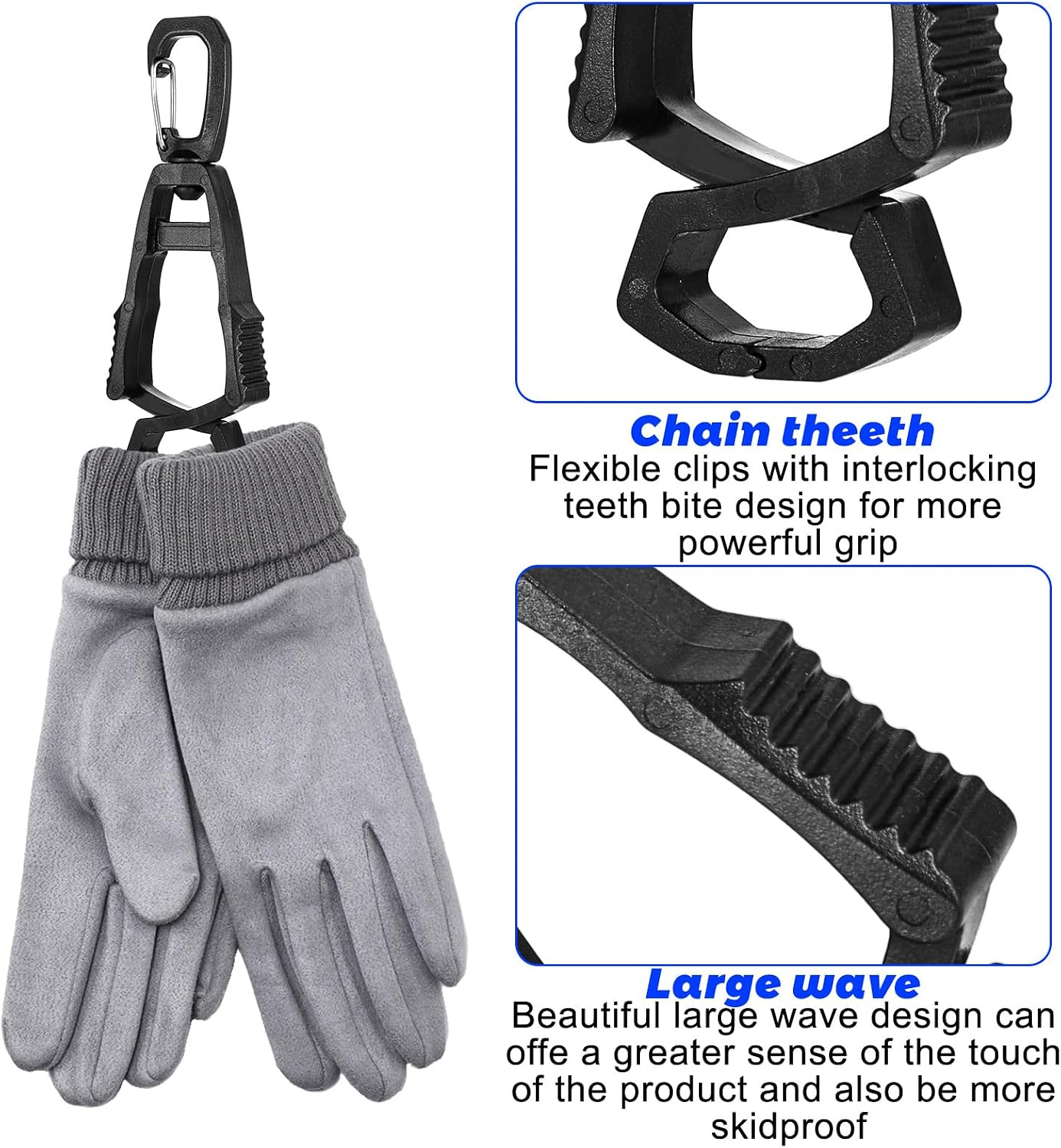 Pinzas para guantes trabajo seguridad cinturón construcción