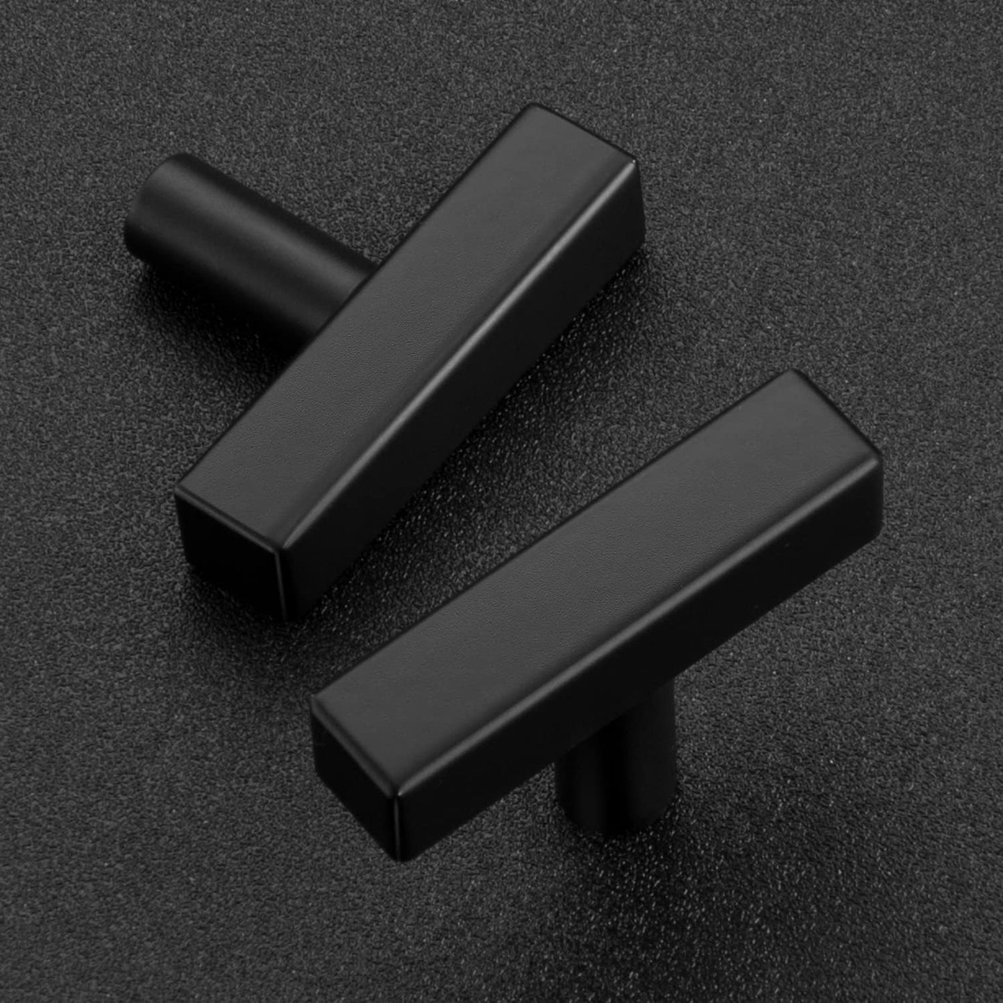 10 Tiradores Gabinete Negro Mate 2pulg