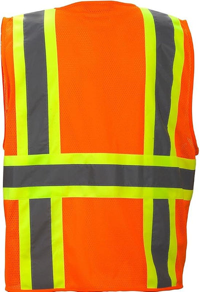 Chaleco seguridad malla cinta reflectante naranja talla M