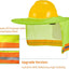 Parasol sombrero duro visera malla cuello amarillo