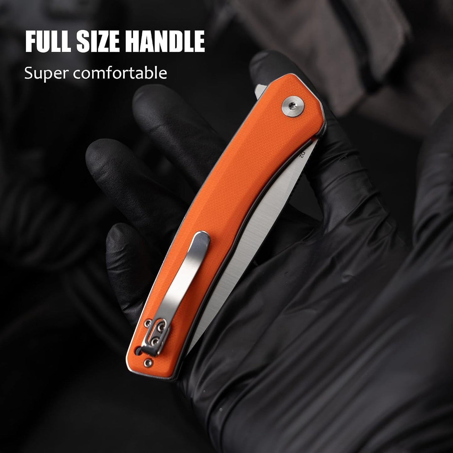 Cuchillo plegable G066 hoja D2 mango G10 para camping EDC