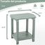 Mesa auxiliar Adirondack 2 niveles polietileno patio
