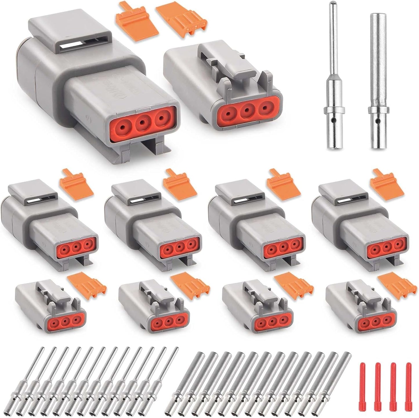 Set 4 conectores 3 pines ST6330-3 impermeables 20-22AWG