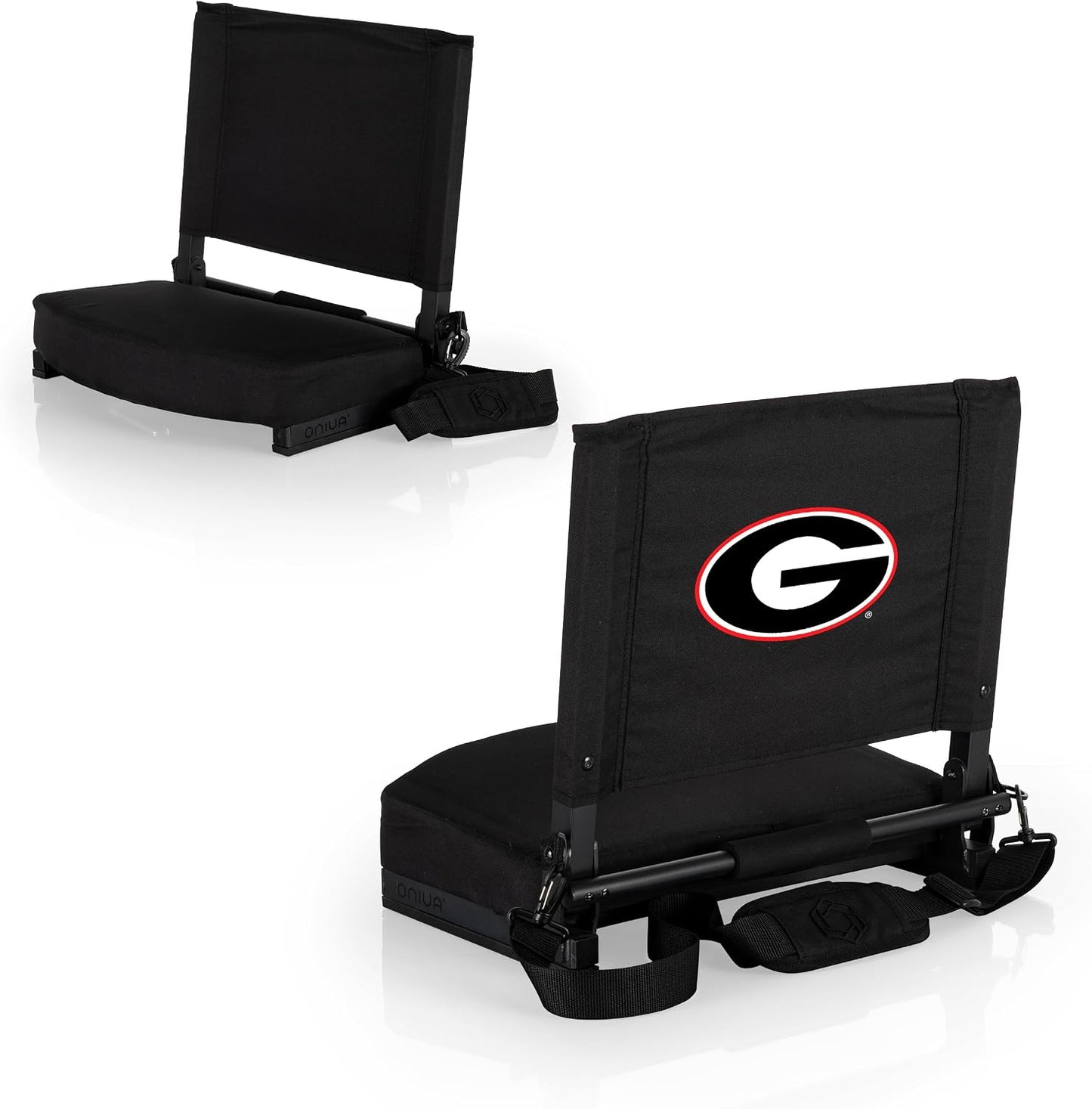 Asiento plegable estadio NCAA Georgia Bulldogs negro