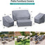 Fundas muebles patio 4 Pzas impermeables con correa