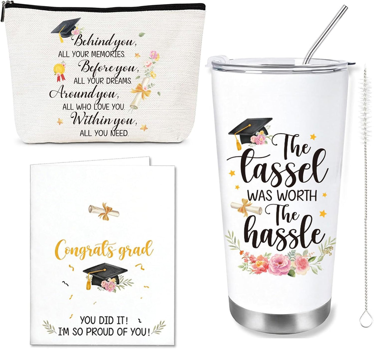 Set 3 Pzas Regalo Graduación Maletín y Tarjeta
