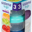 Botes aperitivos 4.4oz sin BPA paquete 3 cajas apilables