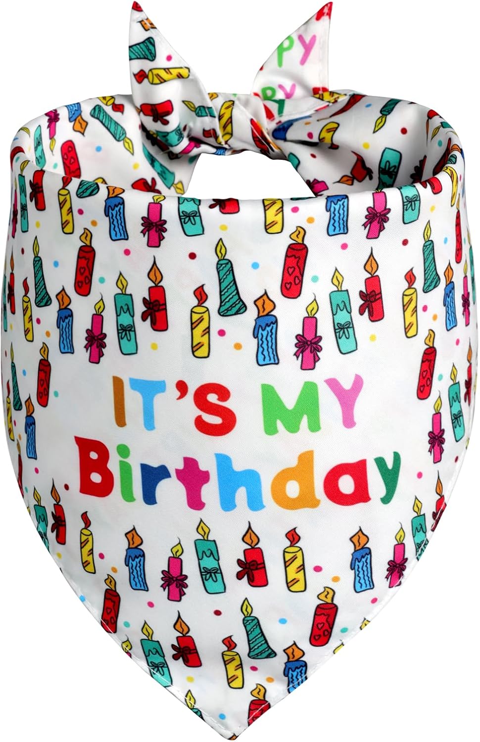 Bandana cumpleaños perro niño triangular reversible duradero