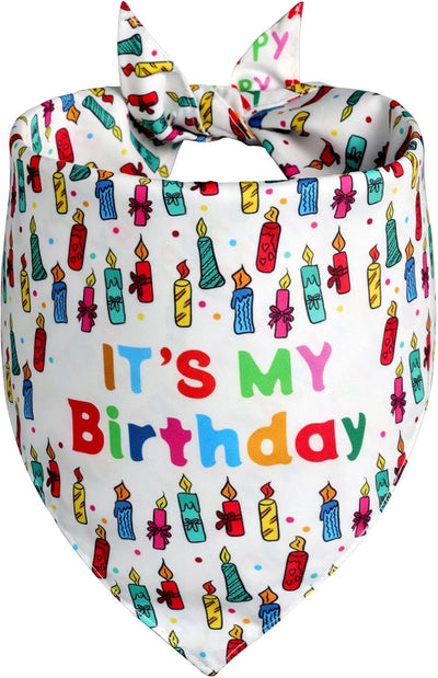 Bandana cumpleaños perro niño triangular reversible duradero
