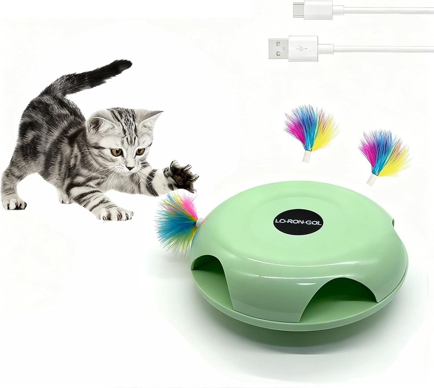 Juguete gato Whack-a-Mole plumas hongo estimulación cognitiva