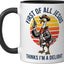 Taza Cerámica Ganso Cartel Religioso Negro/Blanco