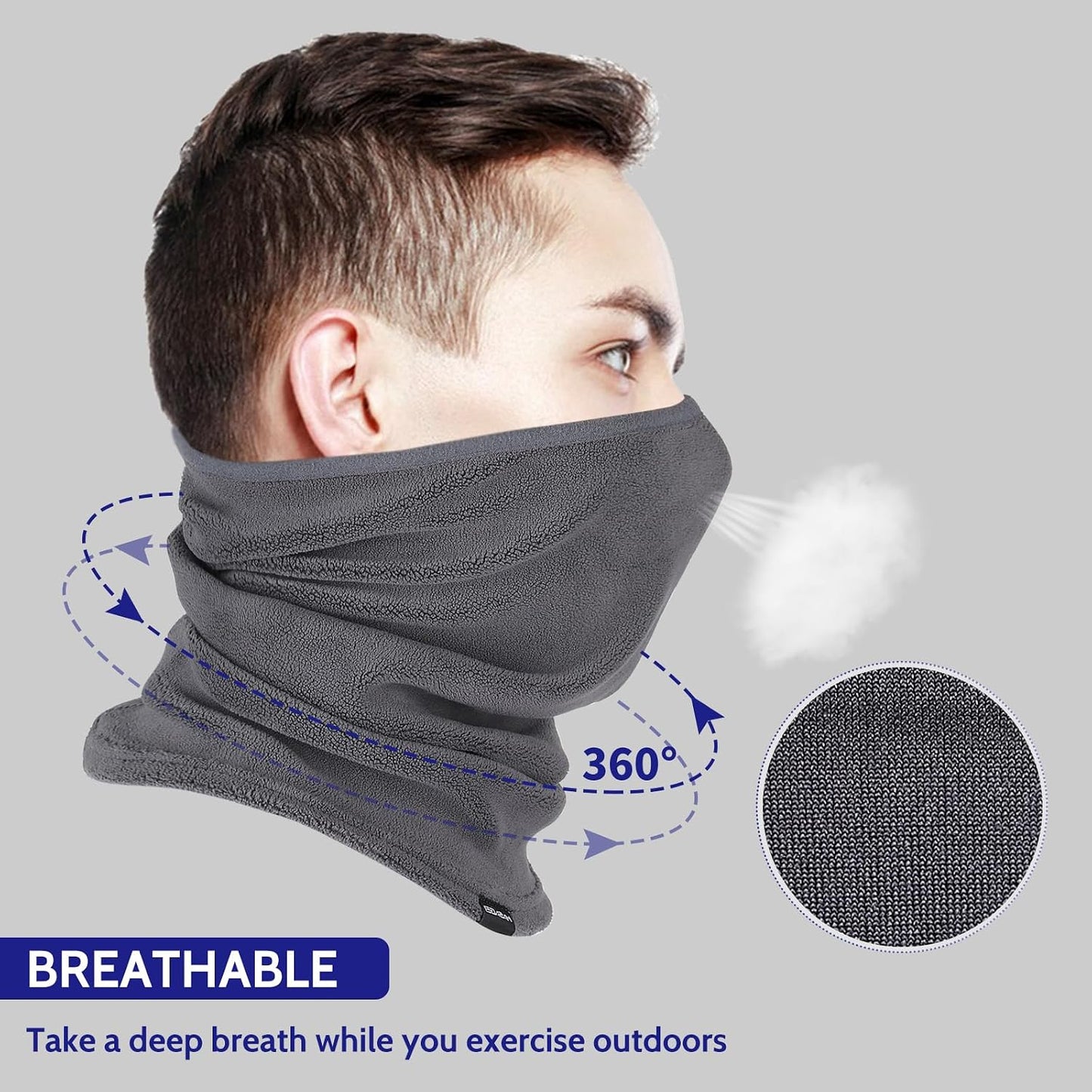 Calentador cuello forro polar esquí deportes