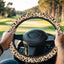 Fundas volante carrito golf elástica leopardo antiderrap