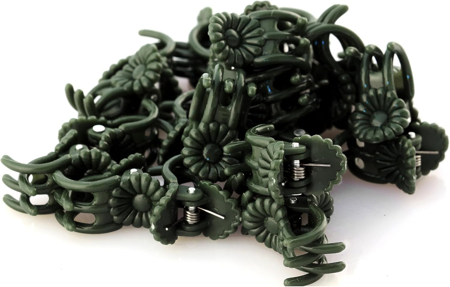Clips orquídea margarita verde 30uds