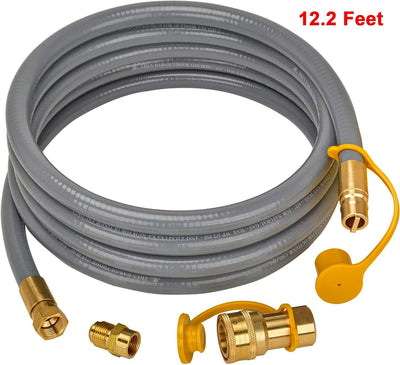 Manguera gas natural 12ft 1/2pulg con adaptador 3/8