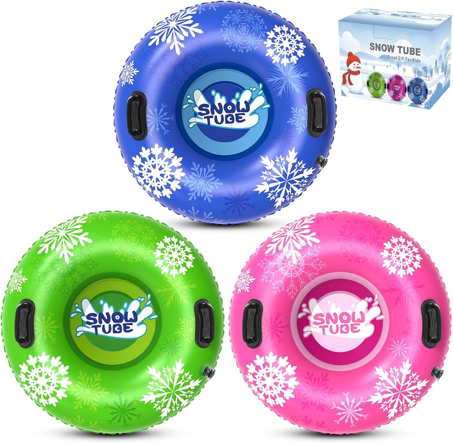 Trineo nieve inflable para toda la familia 3 pack