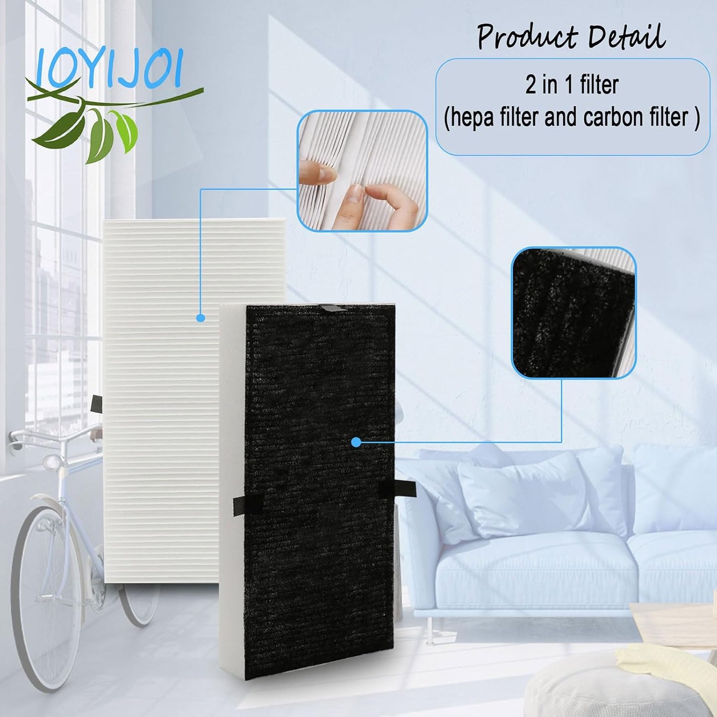 2 Filtros para Purificador Aire Febreze Honeywell U