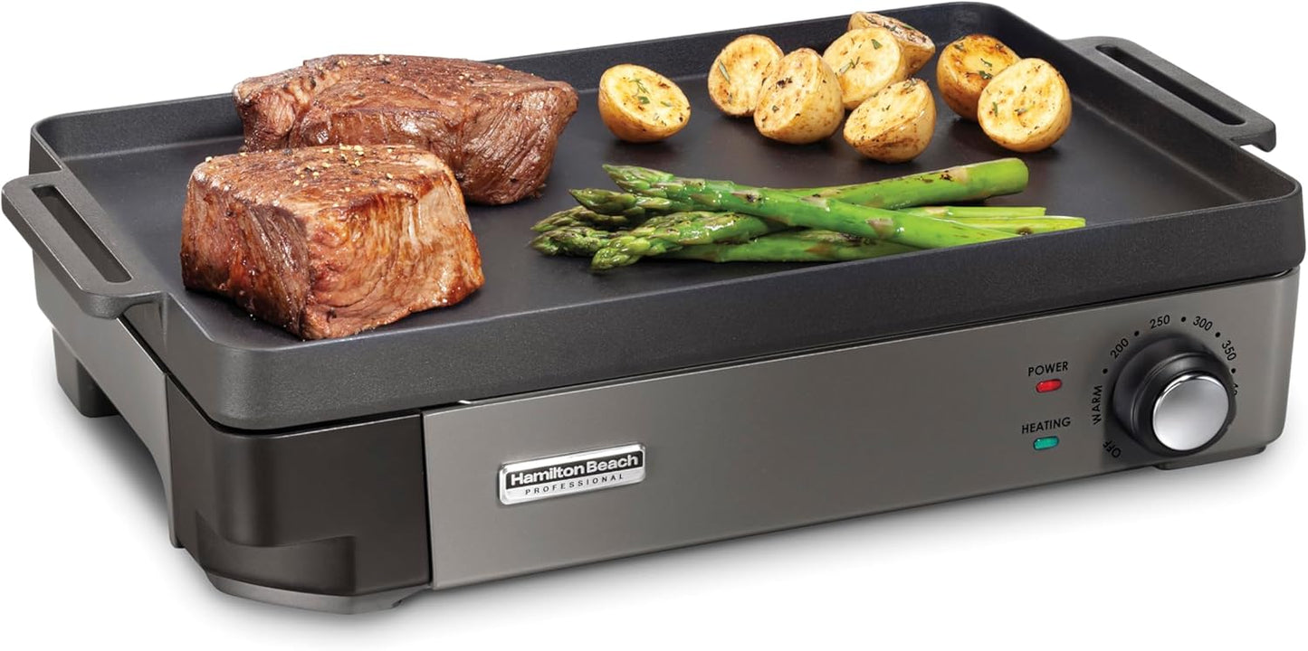 Parrilla eléctrica hierro fundido 10x16pulg negro