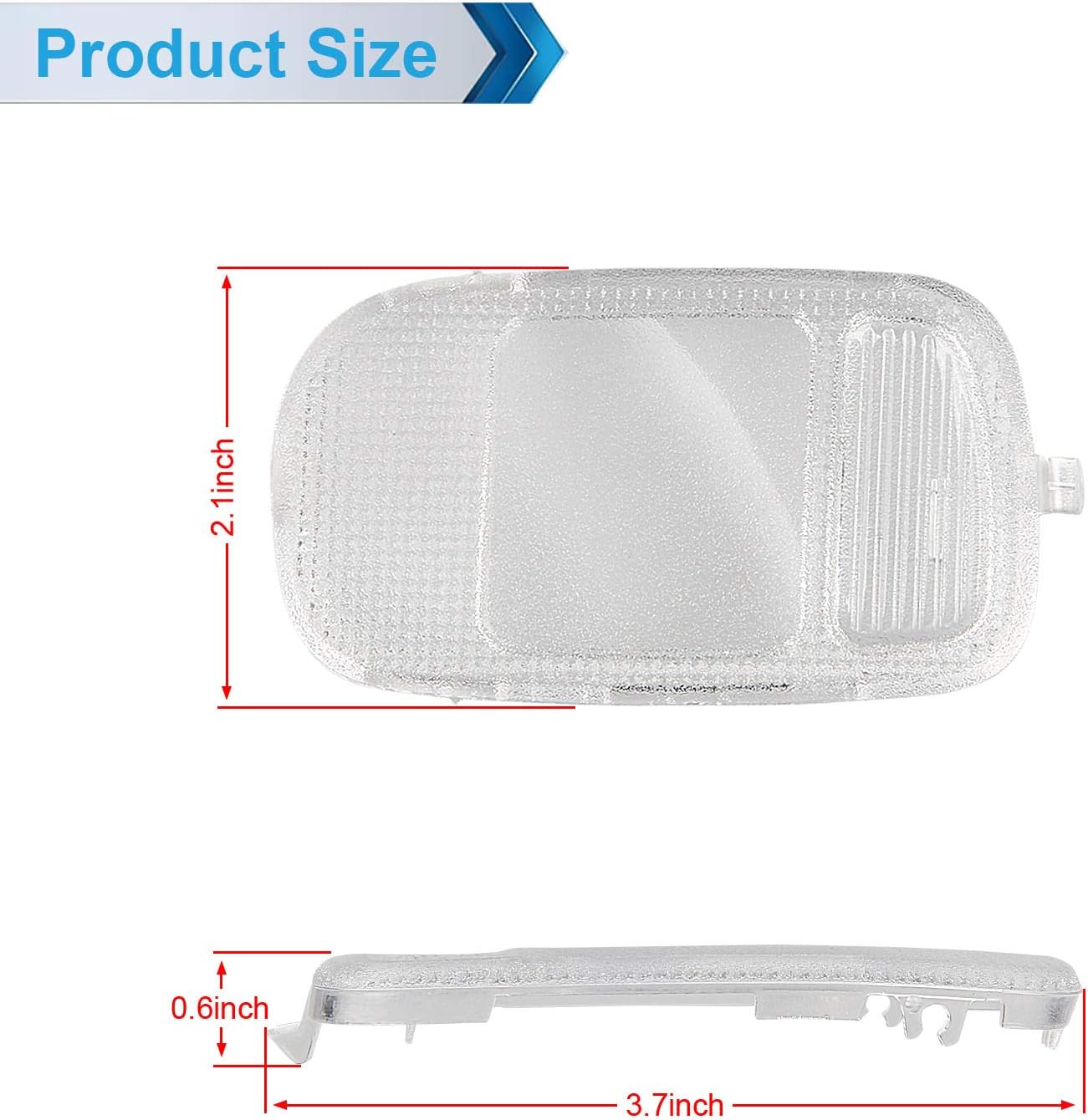 Cubierta lente lámpara lectura consola Dodge Ram 02-09