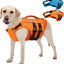 Chaleco salvavidas perro grande alta flotación naranja