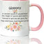 Taza cerámica rosa 11oz regalo para Grammy y abuela
