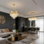 Candelabros cristal 9 luces doradas para comedor y
