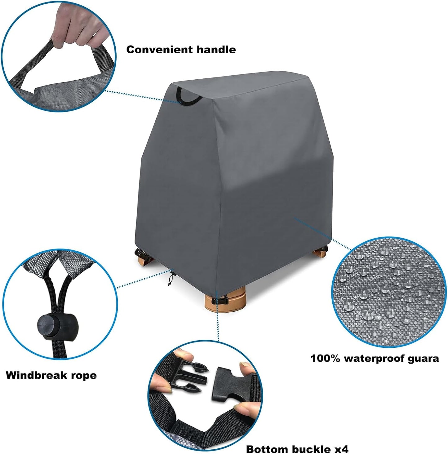 Funda mesa agua niños cubierta impermeable gris
