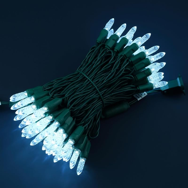 Luces Navidad M6 blancas frías 100uds 33 ft cert UL