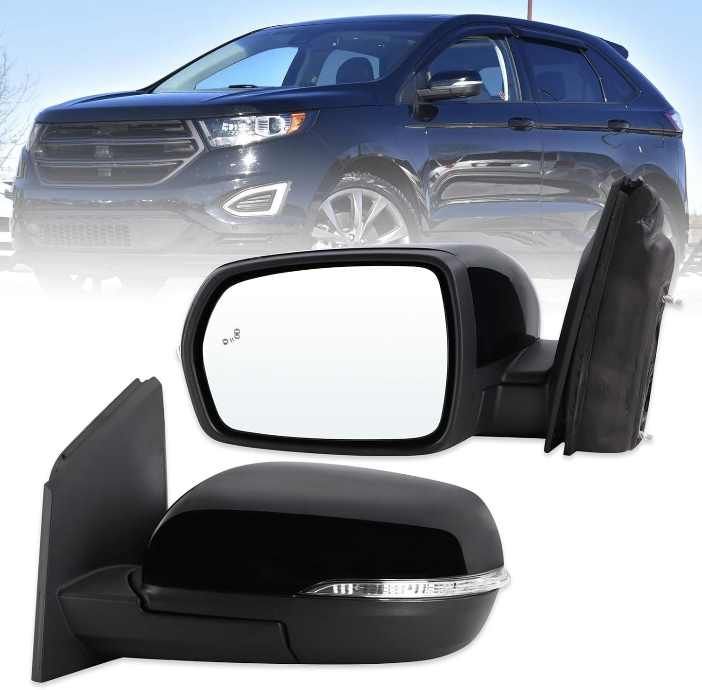 Espejo lateral Ford Edge 15-24 vidrio plegable eléctrico