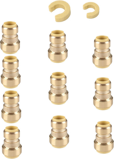 10 Acoplamientos Reductores Push Fit 3/4x1/2 para Cobre Pex CPVC
