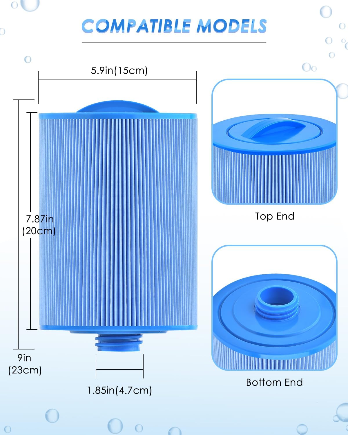 Filtro spa repuesto 1 1/2pulg pack 2 para Waterway
