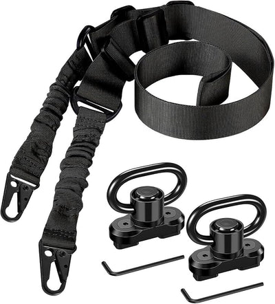 Eslinga rifle ajustable con giratorios antirrotación