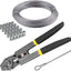 Kit herramientas prensado cable acero inox 100 ft cuerda