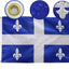 Bandera Quebec Canadá 3x5ft nailon 210D cosidos cuádruples