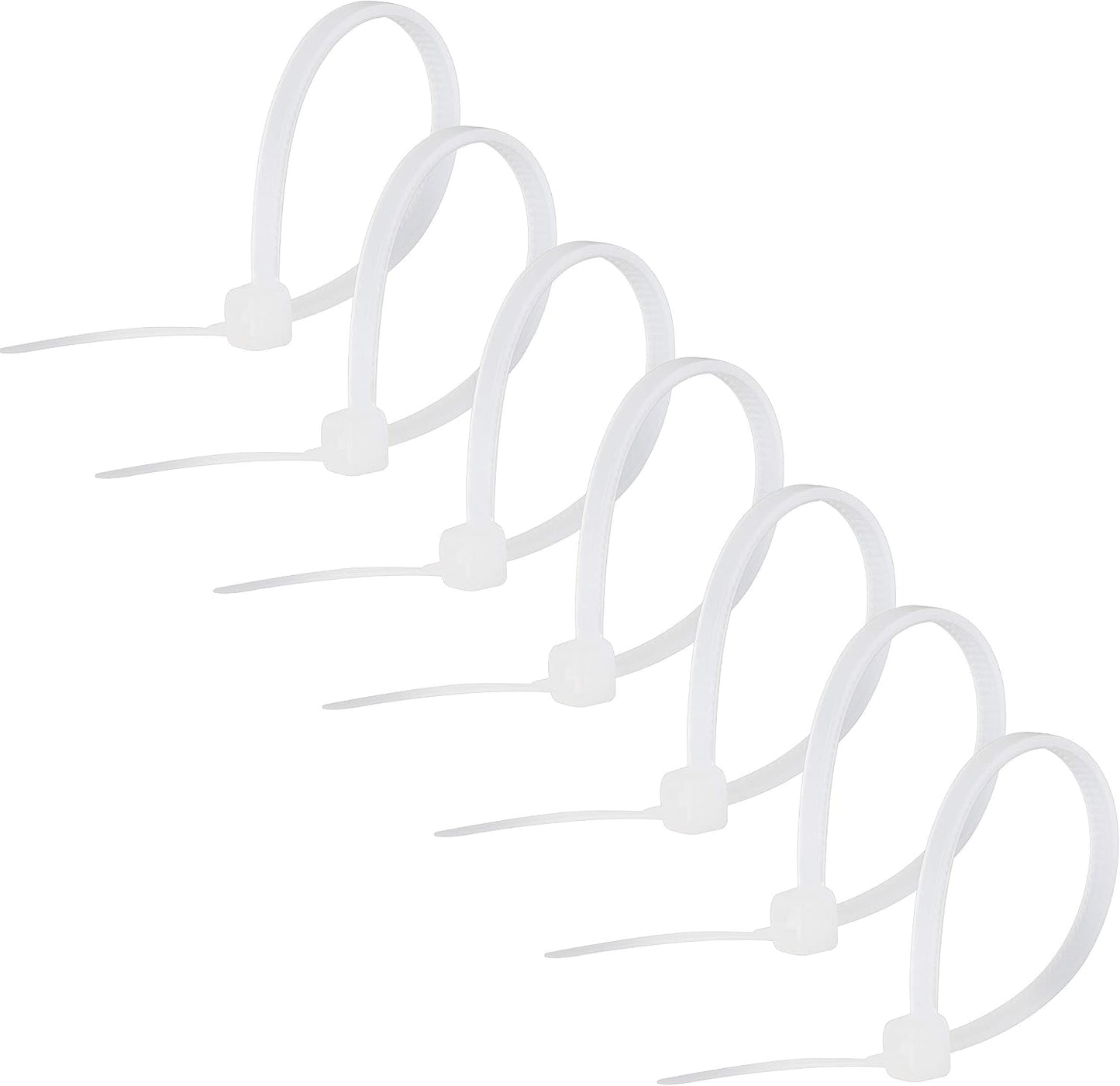 Bridas cremallera 4" pack 100 nailon 7/8" transparente