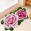 Alfombra baño rosa 2x3ft antiderrap peluda floral