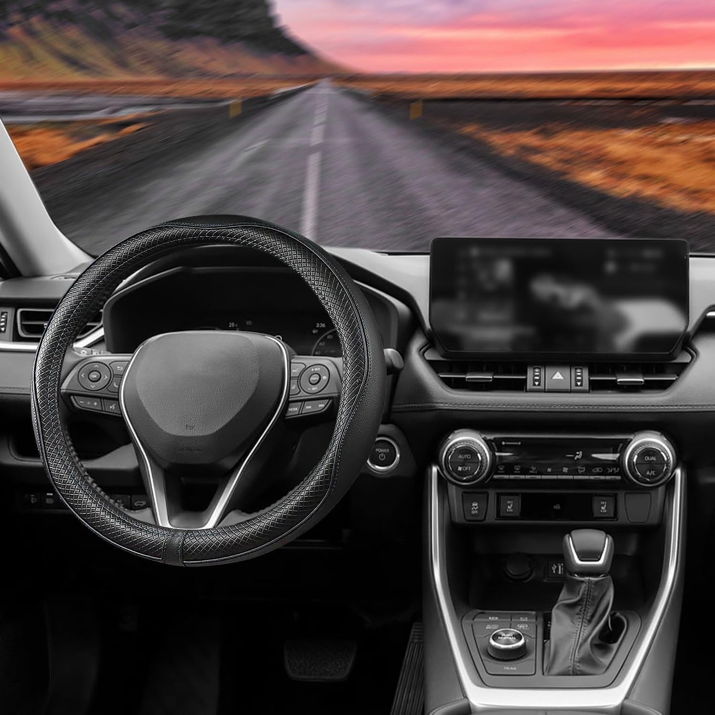 Funda volante deportiva Toyota Camry RAV4 Corolla Negro
