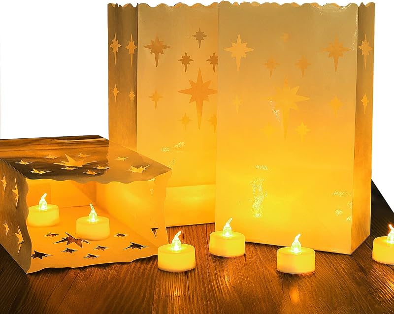 30 Bolsas Luminarias Velas LED Sin Llama Para Bodas Navidad