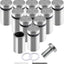 12 Pzas Tornillos Acero Inox 5/8x1.18 Separadores Vidrio