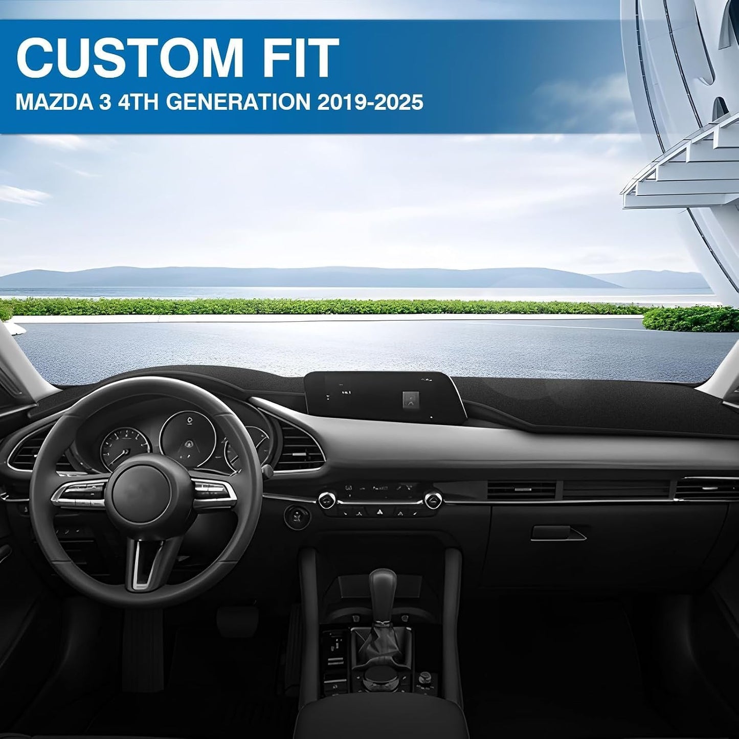 Cubierta consola Mazda3 2019+ poliéster antiderrap