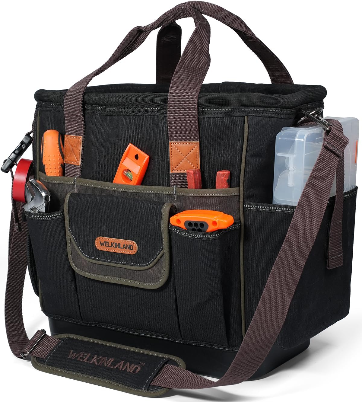 Bolsa herramientas electricista 50 bolsillos 14pulg lona encerada