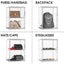 Organiz. bolsos closet 3 pack vitrina acrílico con divisor