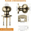 Pomo puerta latón antiguo con cerradura 4 pack